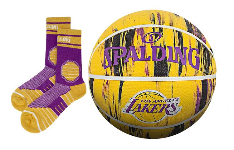 

SPALDING Мраморная коллекция резиновый баскетбольный мяч yellow purple размер 7 тренировочный unisex