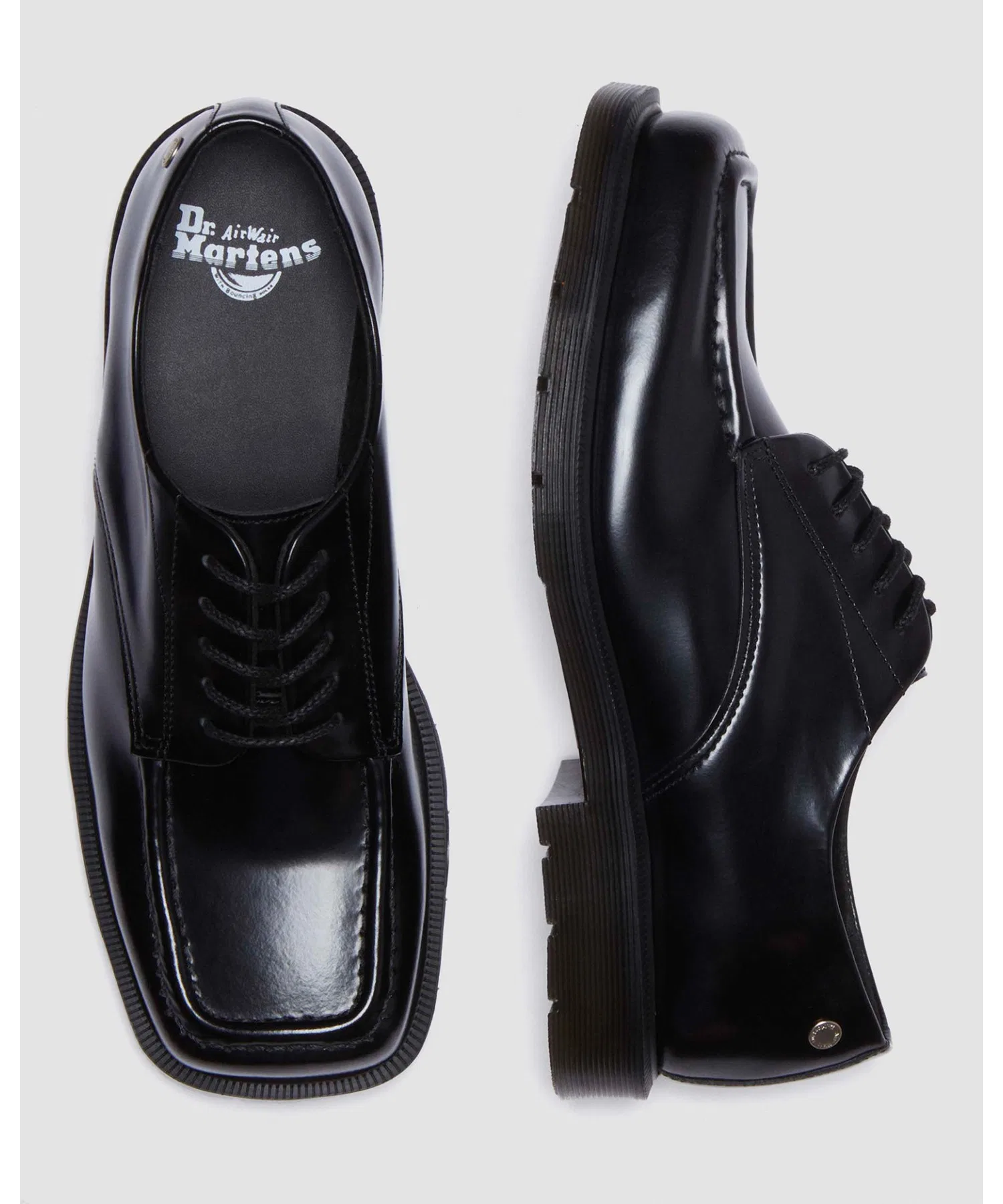 Унисекс туфли Dr. Martens DURROW 5-hole из натуральной кожи чёрные — фото 2
