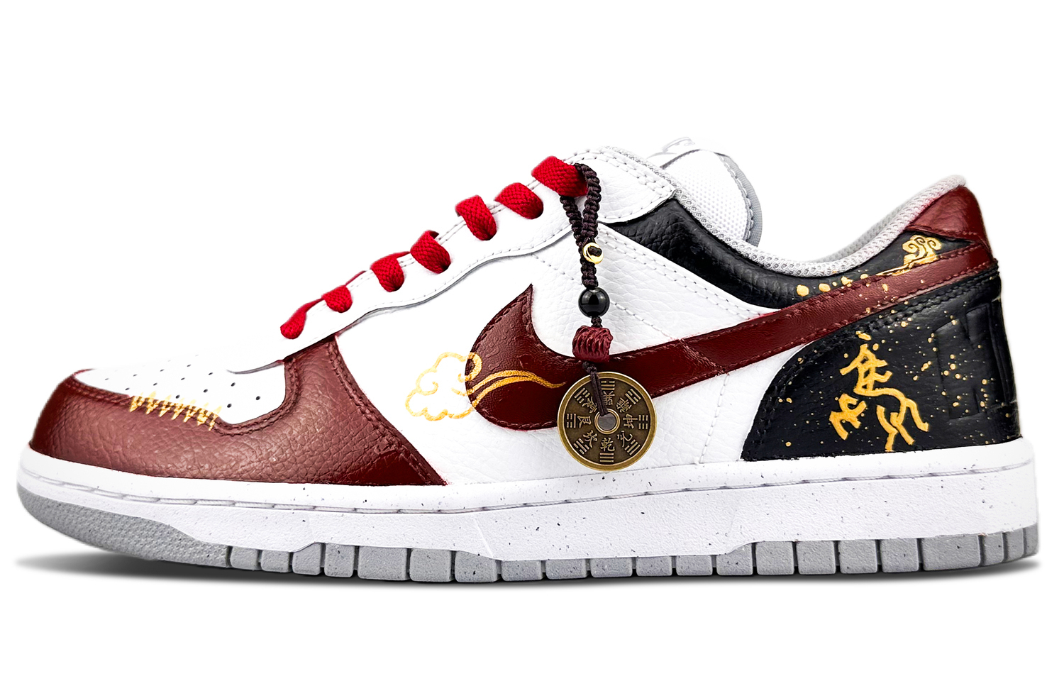 

Nike Мужские низкие скейтбордистские кроссовки Big Abrasion Resistant Breathable Low Top, белый