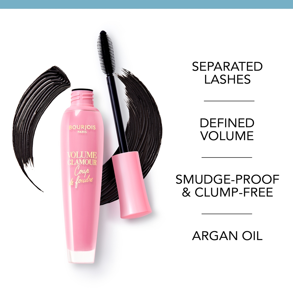 Удлиняющая тушь для ресниц Volume Glamour Coup de Foudre Bourjois, atspalvis black 7 мл — фото 3