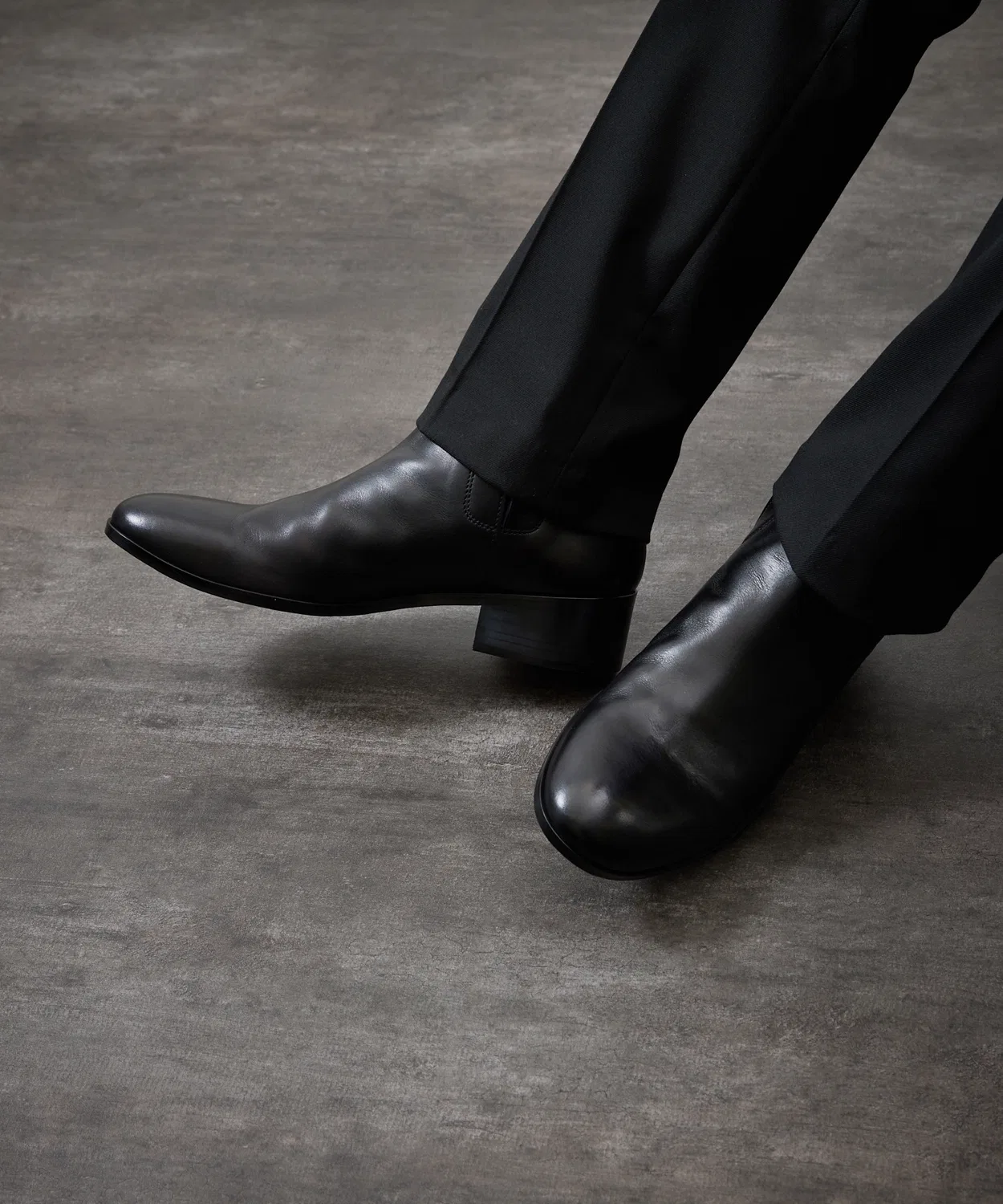Ботинки кожаные PADRONE INNERGORE BOOTS на молнии, черные — фото 2