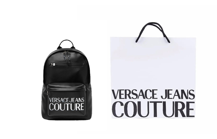 

Полиуретановый рюкзак Men's Black & White VERSACE JEANS COUTURE, Shopping Bag Set(Set+Shopping Bag)