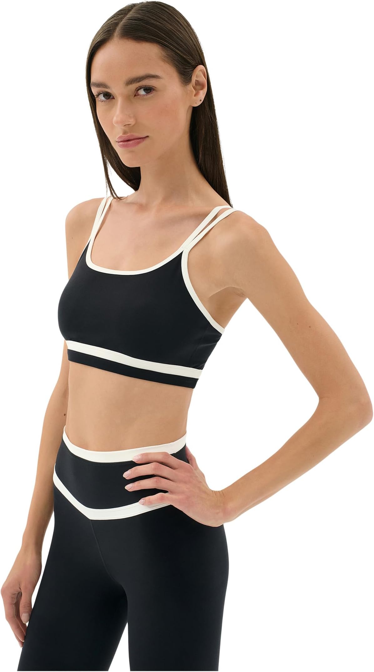 

Бюстгальтер Splits59 Eva Rigor Double Strap Bra, черный/белый