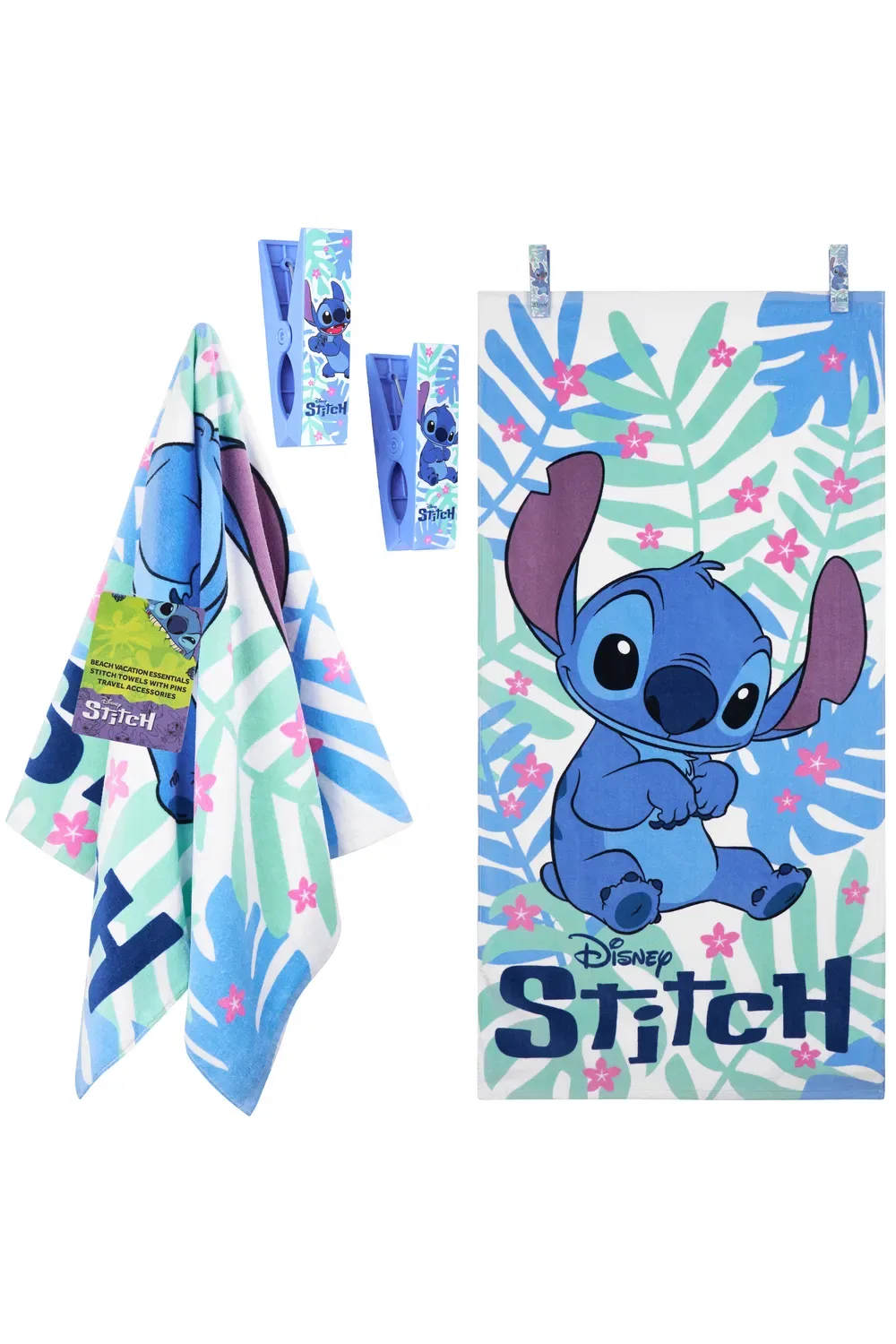 Детское полотенце Stitch Disney 140x70 см, мультиколор