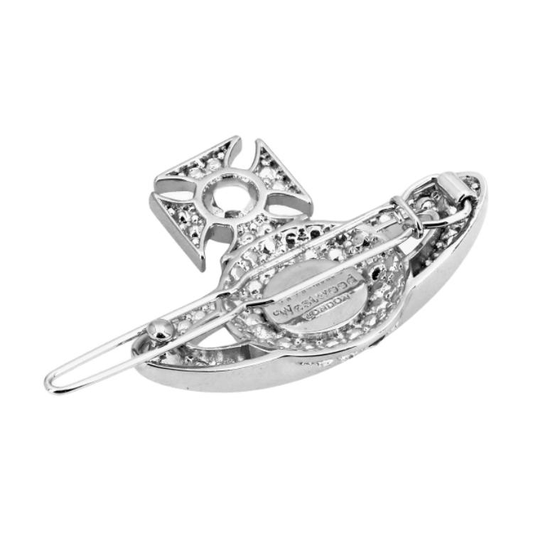 Vivienne Westwood Оригинальный дизайн латунные заколки для волос Women's Silver — фото 3