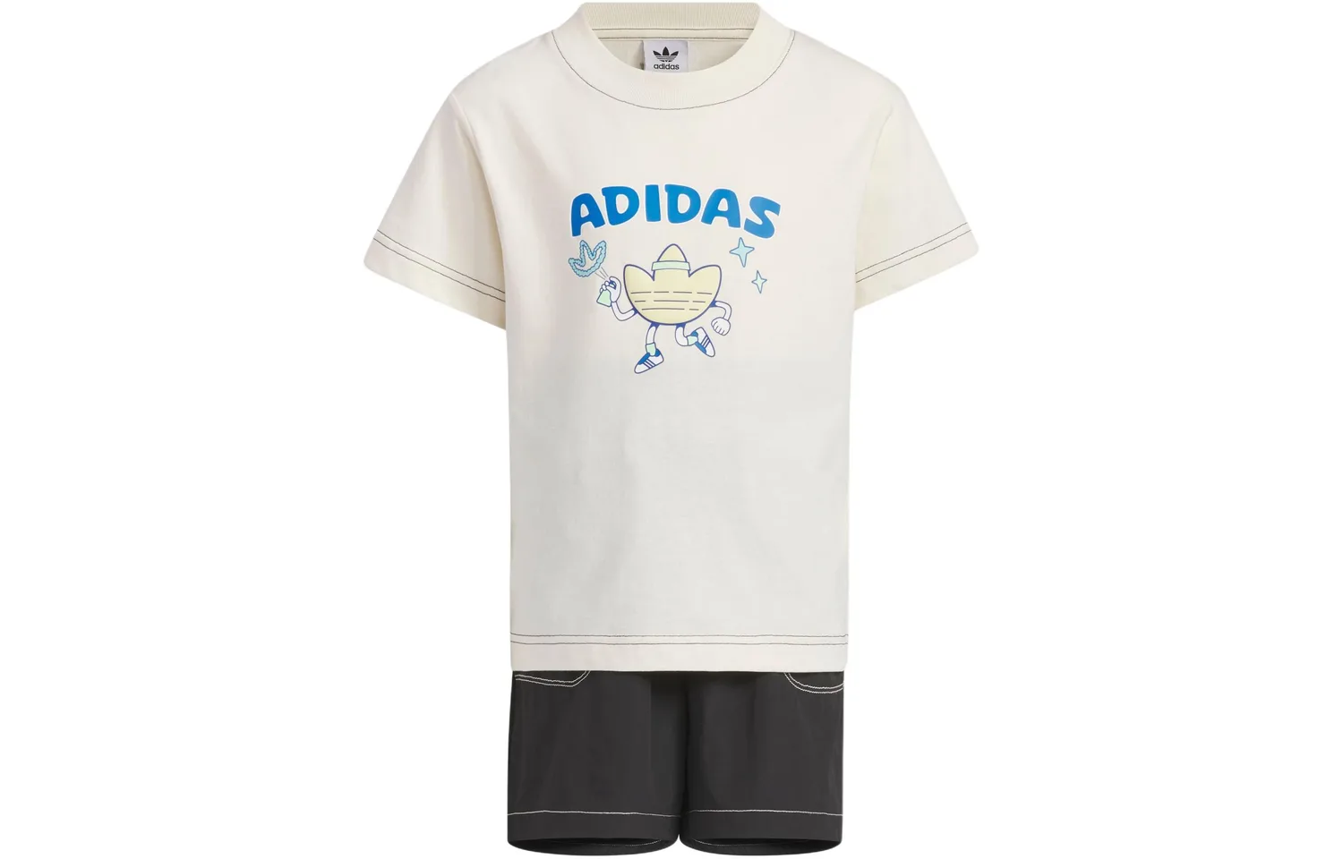 Adidas Детская повседневная спортивная одежда Wonder White/Black