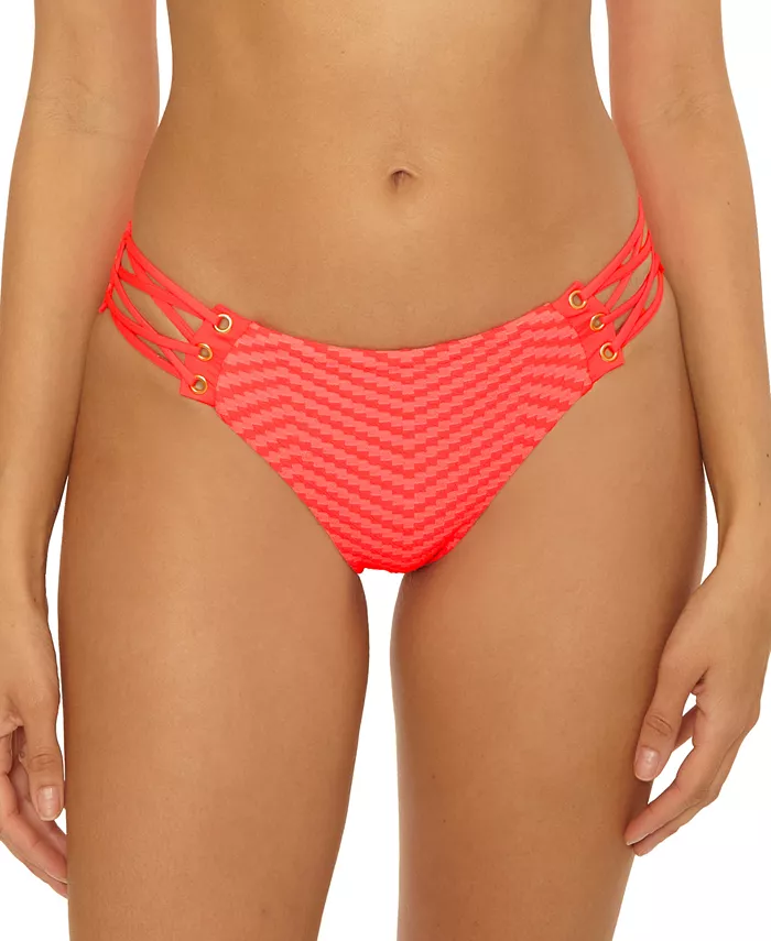 

Женские плавки-бикини Connect Corset со шнуровкой и хипстерами Becca, красный