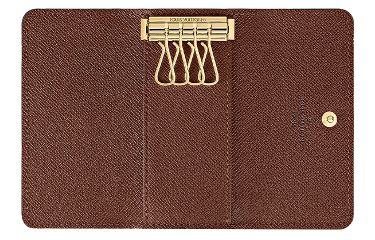 LOUIS VUITTON Ключница на 4 ключа из лакированного холста с кожаной вставкой Regular Women's Brown — фото 4