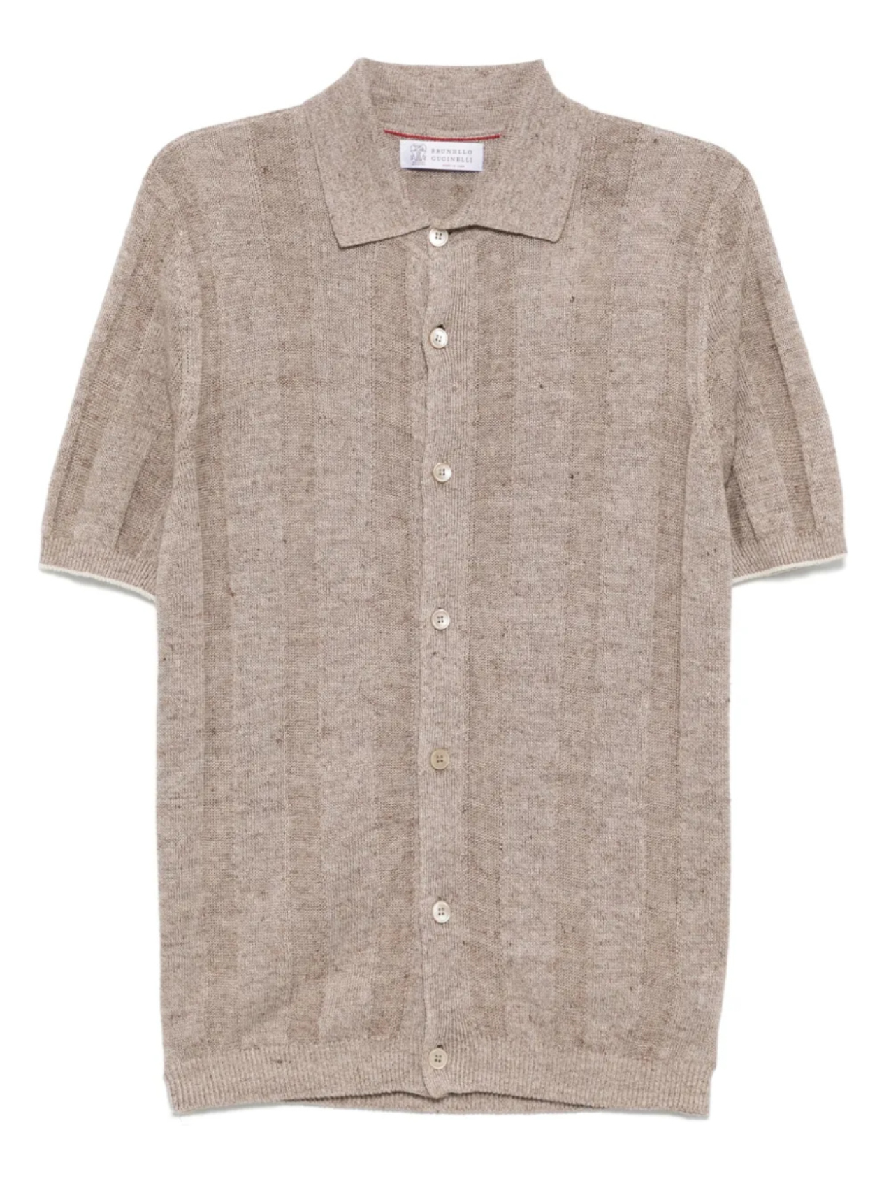 

Кардиган с короткими рукавами Brunello Cucinelli, коричневый