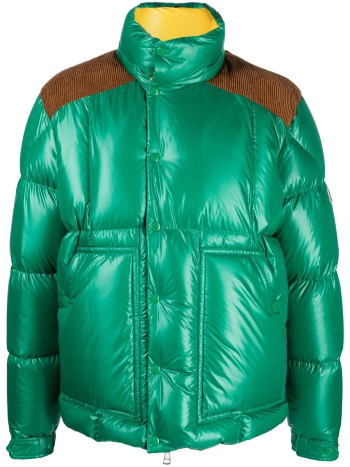 

Moncler пуховик Ain со вставками, зеленый
