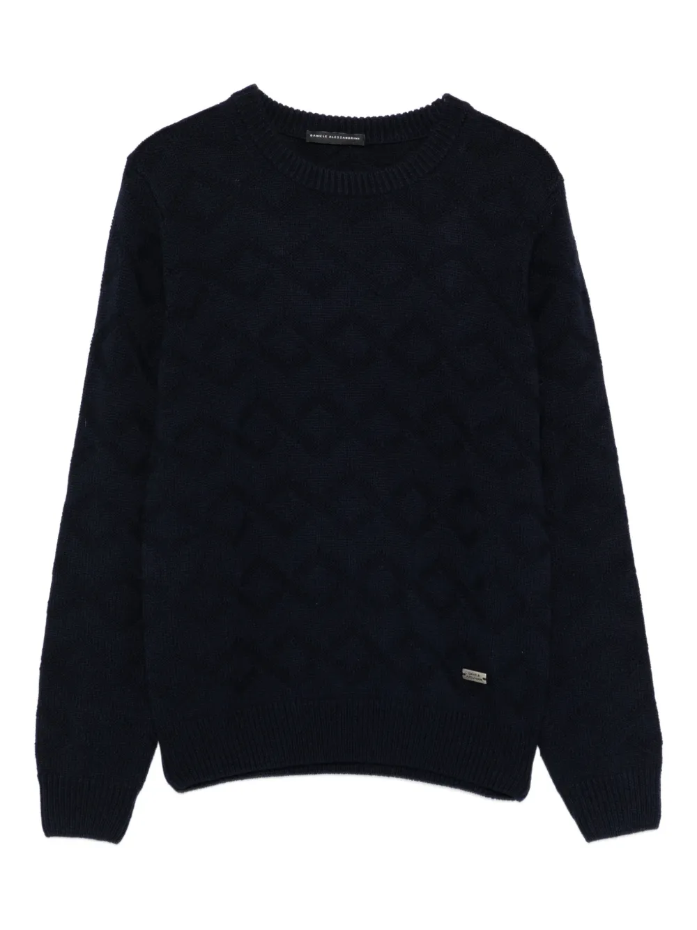 

Свитер с ромбовидным узором Daniele Alessandrini Kids, синий