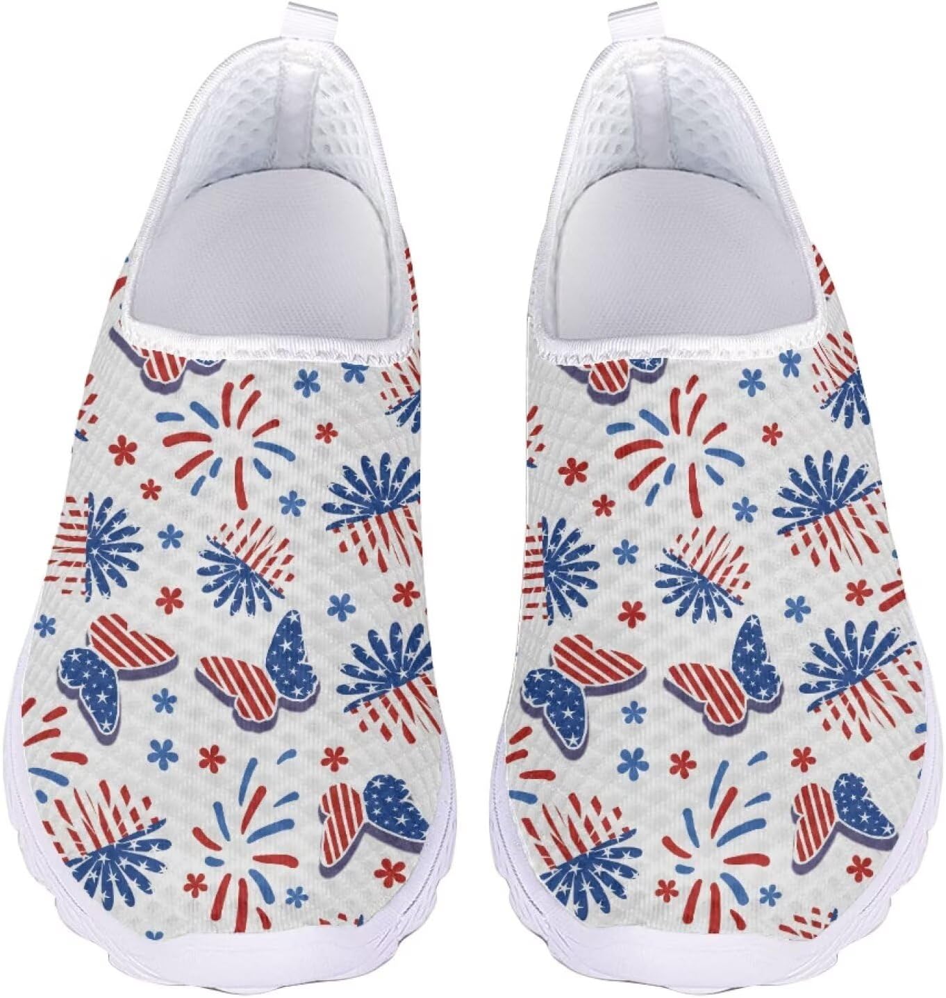 

Кроссовки Kuiaobaty Fashion легкие, дышащие, слипоны для ходьбы, спортивная повседневная обувь, лоферы для женщин и мужчин, American Flag - U