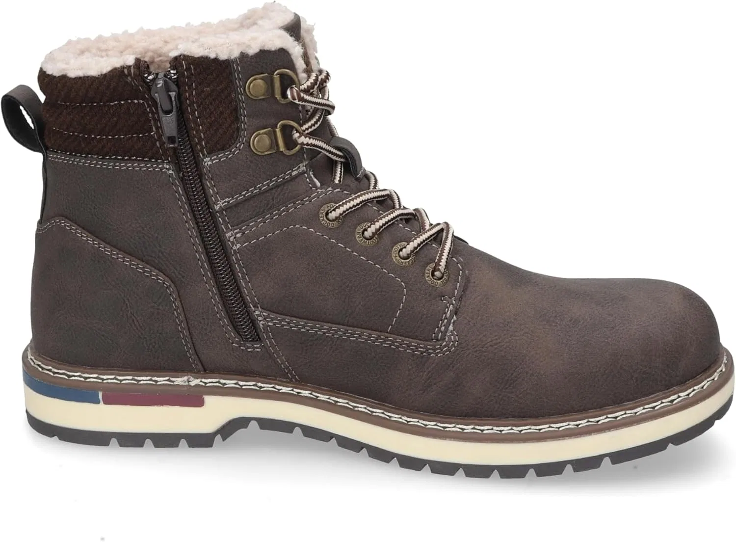 Мужские армейские ботинки Dockers by Gerli, ботильоны, теплые на подкладке, Dark Brown 47Af101 600380 — фото 4