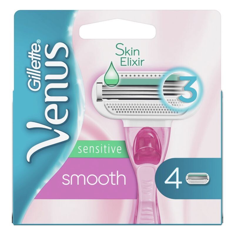 

Gillette Venus Smooth Sensitive Pink картриджи для бритвы, 4 шт.