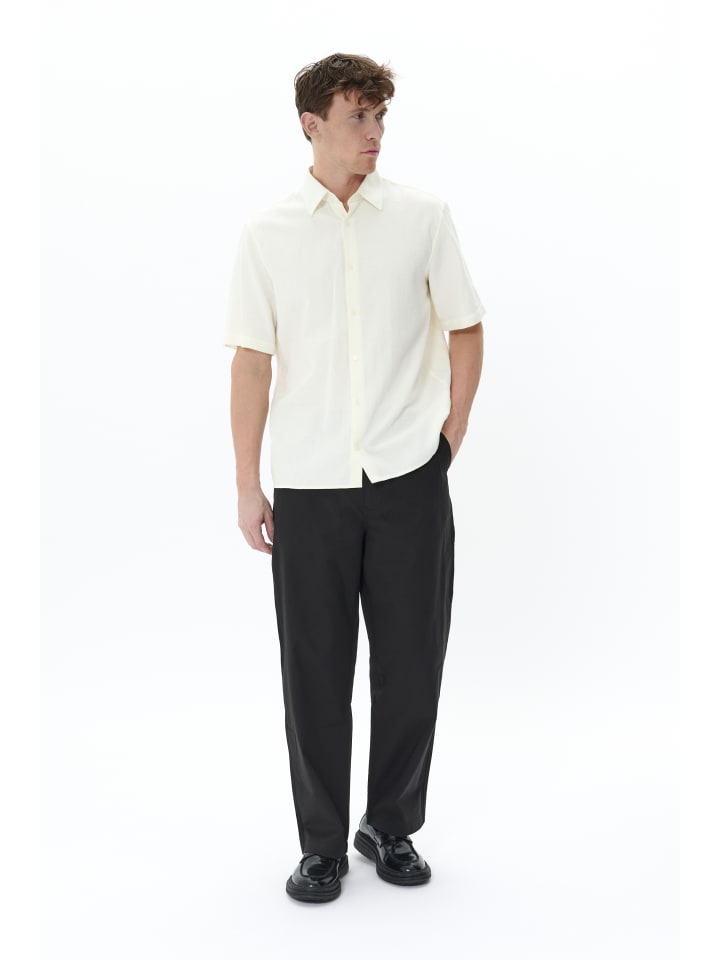 

Рубашка Maklampo с короткими рукавами, прямого кроя, бежевого цвета. Matinique