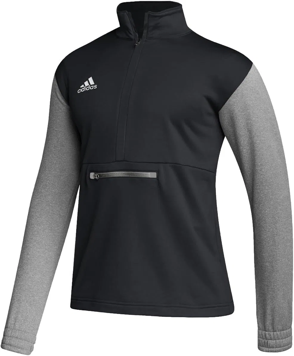 Толстовка полузастежка adidas Team Issue, черный/серый