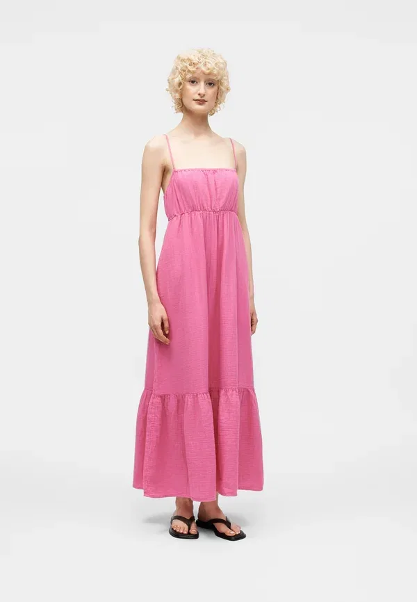 Платье-макси Gauze empire waist maxi dress Gap, цвет феби пинк
