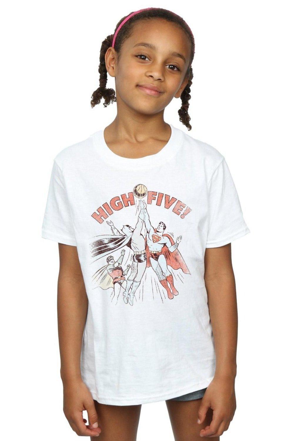 

Хлопковая футболка «Лига справедливости High Five» DC Comics, белый