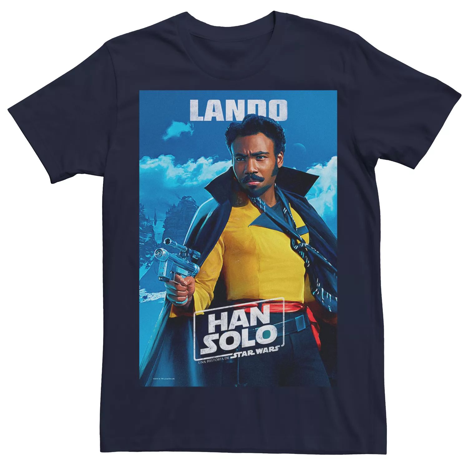 

Мужская футболка с испанским плакатом Lando «Звездные войны Хан Соло» Licensed Character