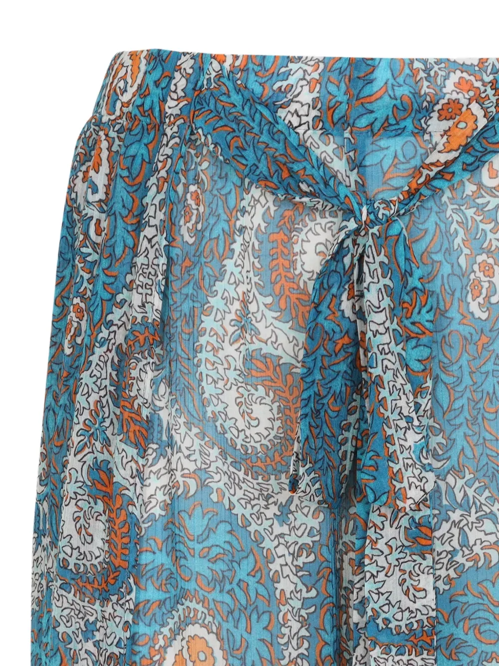 Брюки с галстуком и узором пейсли Etro, синий — фото 3