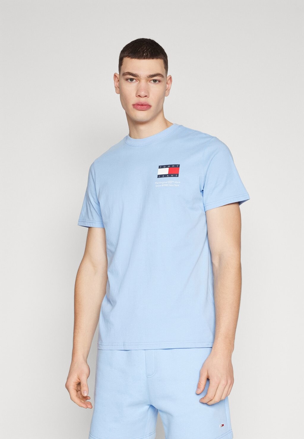 

футболка с принтом Slim Essential Flag Tommy Jeans, цвет moderate blue