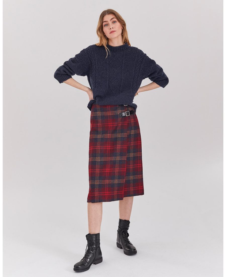 

Женские брюки-килт миди с кельтским орнаментом Celtic & Co, Cairngorm claret