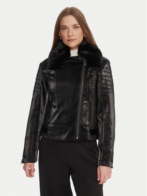 

Байкерская куртка regular fit W5BL35 W2820 Guess, черный