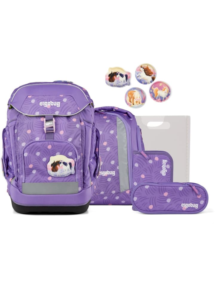 

Ergobag Большой школьный рюкзак, 6 предметов, PonyBäradies, фиолетовый