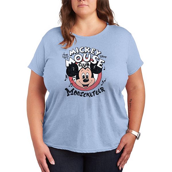 

Футболка с принтом Mickey Mouse Club Mouseketeer Plus size Disney, Heather Chambray Blue, Синий, Футболка с принтом Mickey Mouse Club Mouseketeer Plus size Disney, Heather Chambray Blue