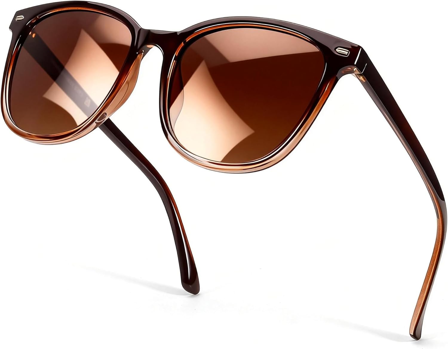 

Солнцезащитные очки SIPHEW с зеркальными поляризованными линзами для женщин - дизайнерские квадратные пляжные очки большого размера с защитой от УФ-излучения UV400, A4-red Brown Frame Brown Lens