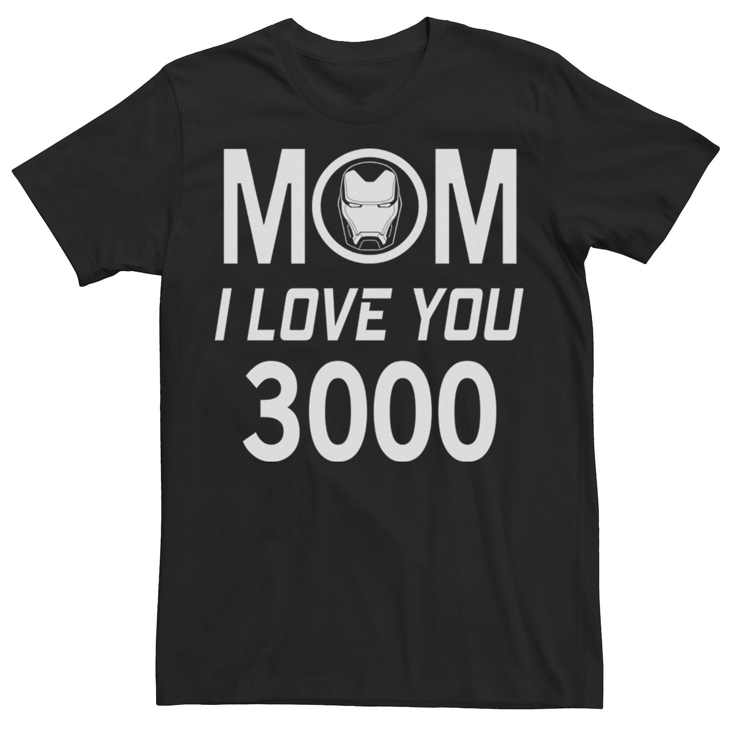 

Мужская футболка с рисунком «Железный человек Mom I Love You 3000» ко Дню матери Marvel, Черный, Мужская футболка с рисунком «Железный человек Mom I Love You 3000» ко Дню матери Marvel