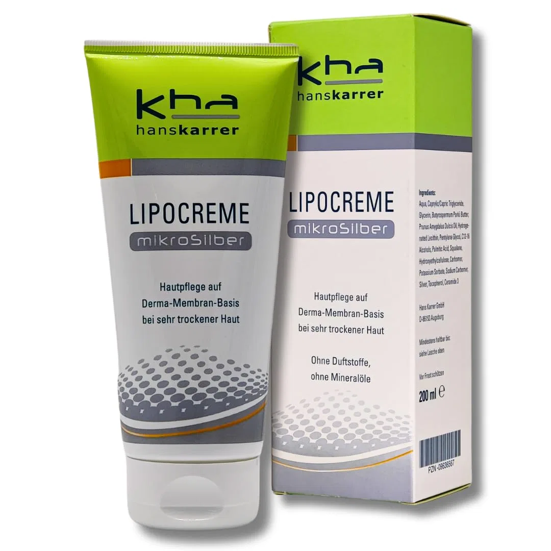 Интенсивный крем для сухой кожи Hans Karrer Lipocreme Microsilver, 3 x 200 мл Pharma Perle, 3 X 200 Ml — фото 2