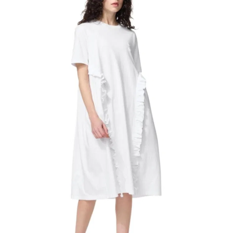 Платье с коротким рукавом UNIQLO x Cecilie Bahnsen белое