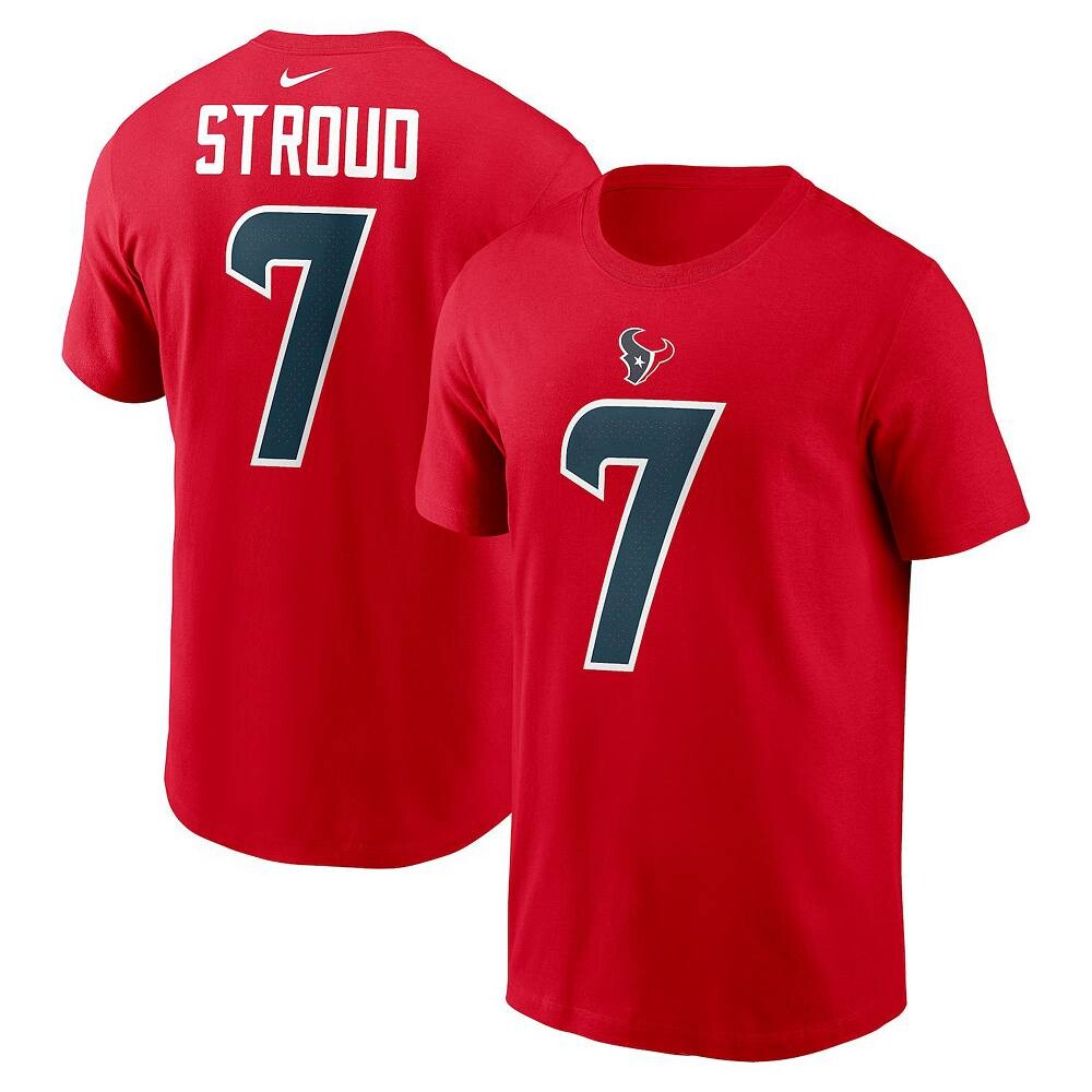 Мужские кроссовки Nike C. Футболка Stroud Red Houston Texans с именем и номером игрока, цвет Txs Red — фото 2