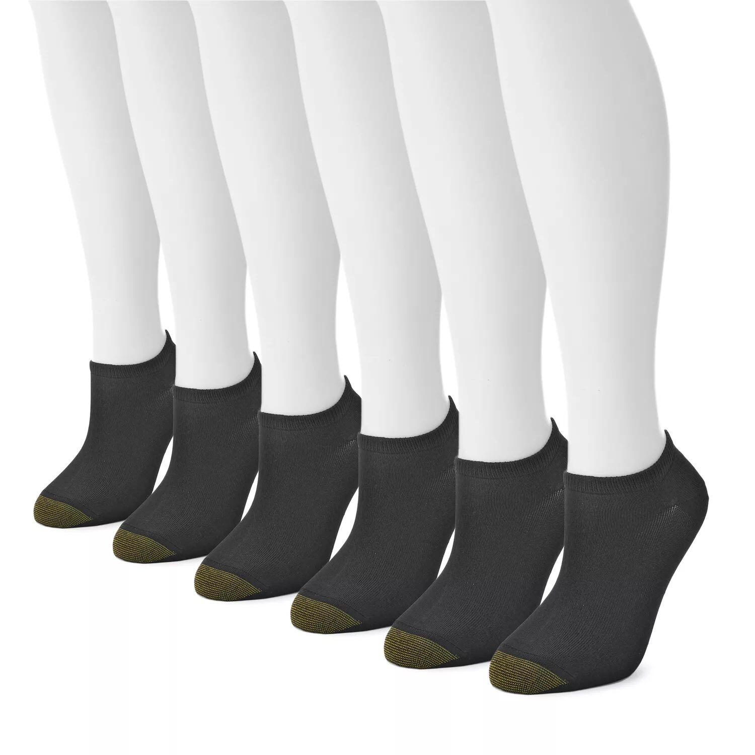 

Женские GOLDTOE 6 шт. Твердые мягкие носки с подкладкой GOLDTOE, черный