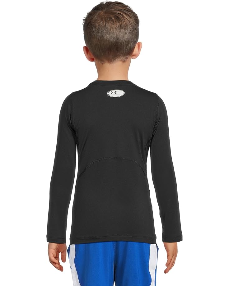 Лонгслив Under Armour Kids HeatGear Armour Long, цвет Black/Pitch Gray — фото 2