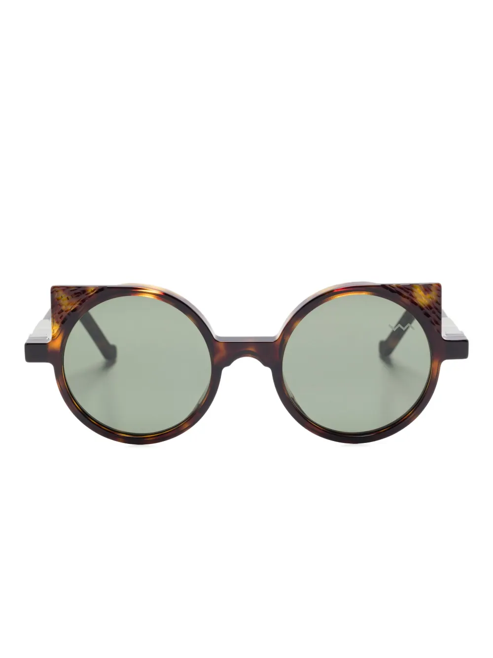 

Солнцезащитные очки в круглой оправе из черепахового панциря XL0012 VAVA Eyewear, коричневый