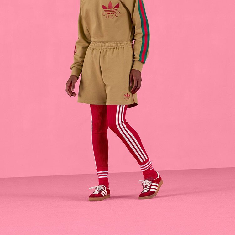 Adidas Originals X ADIDAS Повседневные шорты унисекс темно-бежевый Gucci, темно-бежевый — фото 4