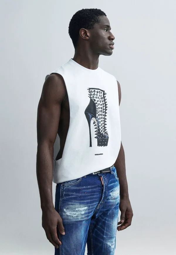 Легендарная футболка-сигаретка Dsquared2, White