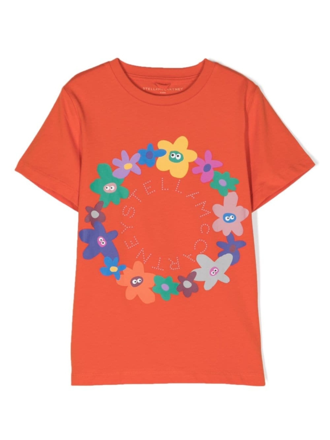 

Stella McCartney Kids футболка с логотипом, оранжевый