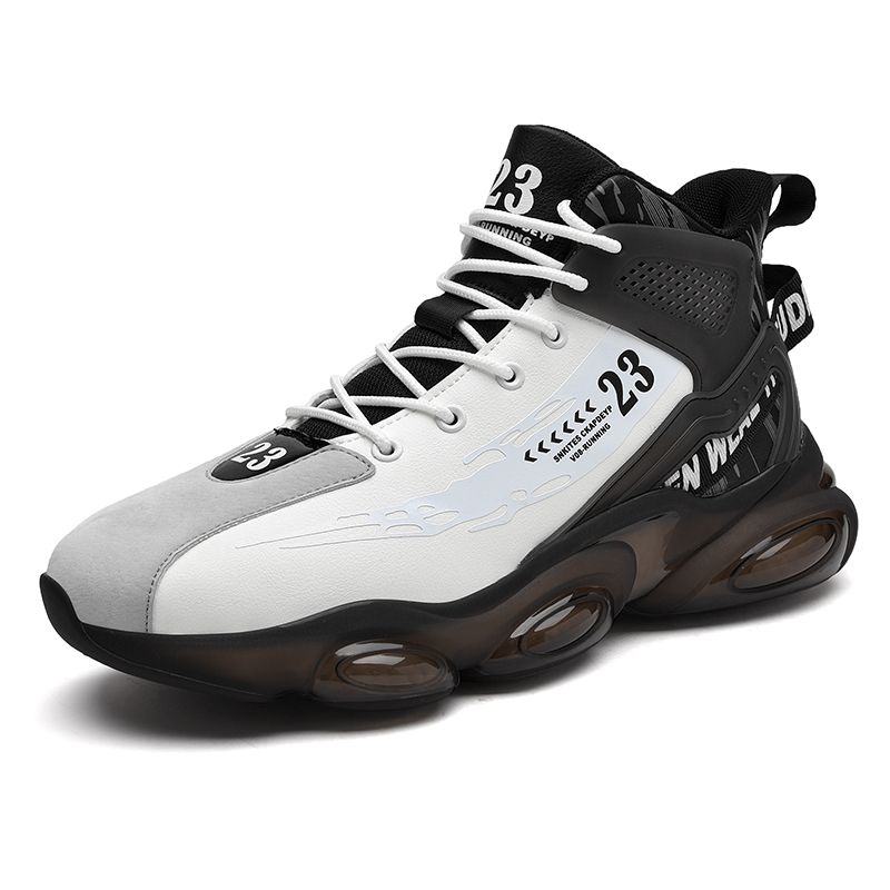 

TONYBEAR Мужские кроссовки с амортизацией Mid-Top бело-черные, цвет White Black