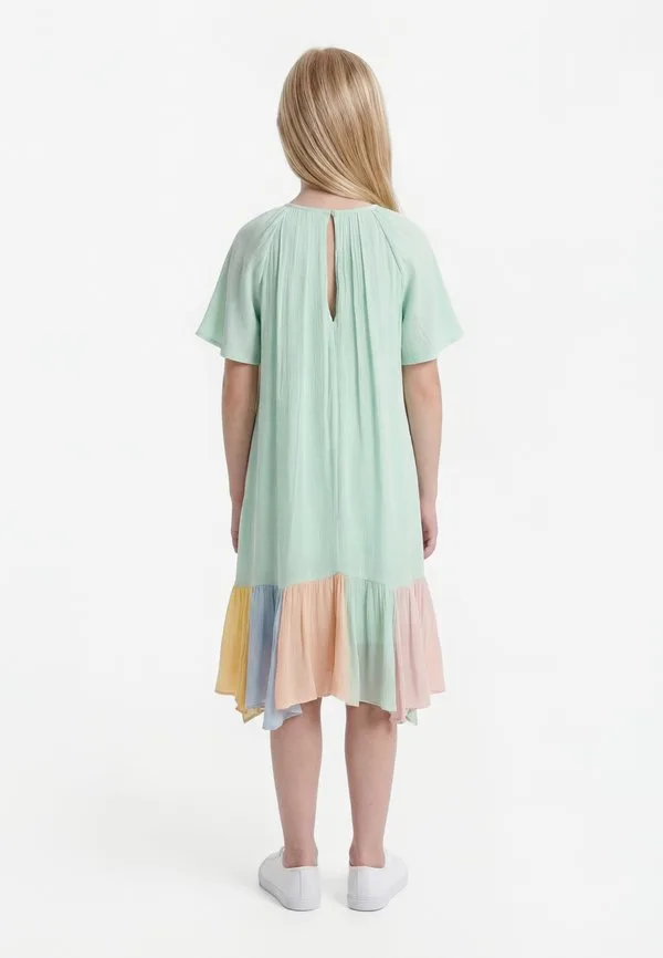 Тканое платье, повседневное платье Stella Mccartney Kids, Green — фото 2