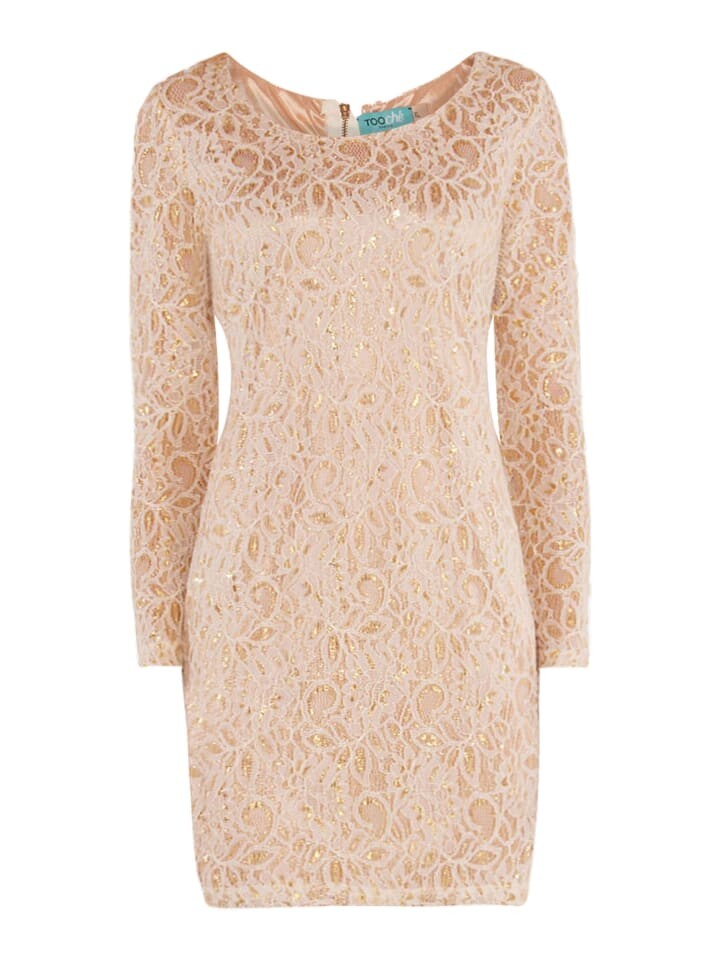 

Длинное платье TOOCHE Cocktail Spitzen, белый