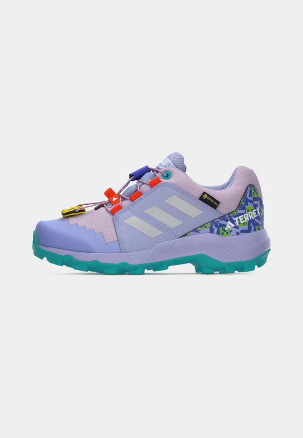 Gtx minecraft унисекс походные ботинки Adidas Terrex, Ice Lavender/Matte Silver-Coloured/Semi Impact Orange — фото 2