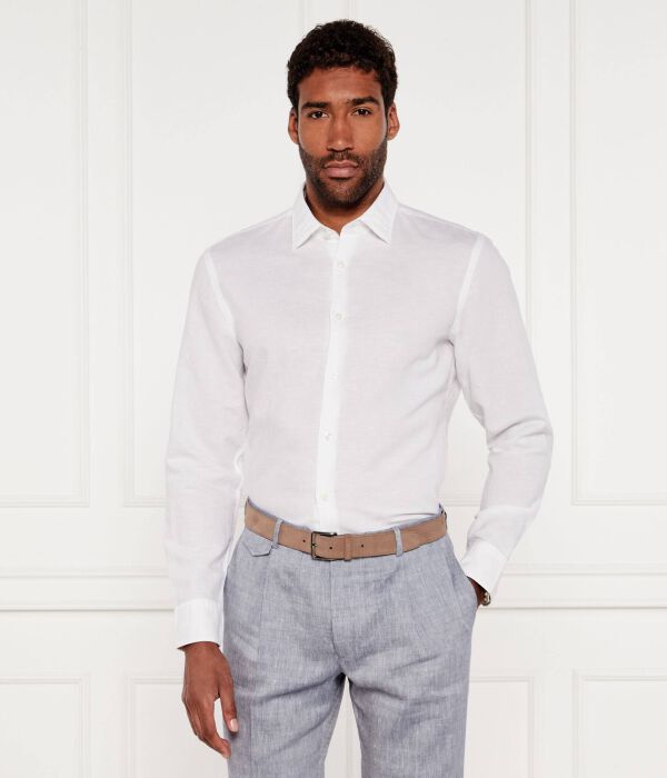 

Льняная рубашка c-hal-kent-c3-223 Casual fit Boss, белый