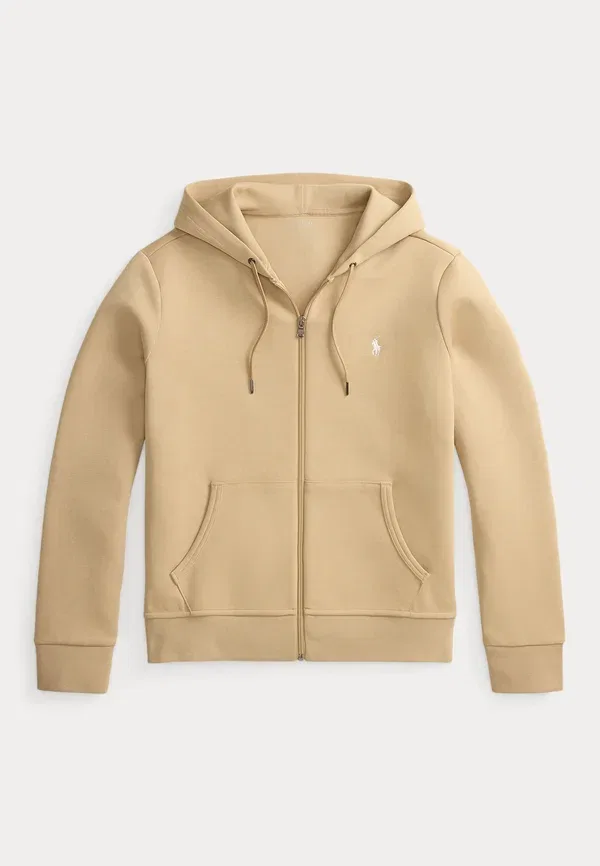 Толстовка с капюшоном на молнии Double Knit Full Zip, Polo Ralph Lauren, цвет винтажный хаки — фото 4