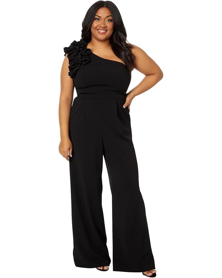 

Комбинезон XSCAPE Long Scuba Crepe One Shoulder Jumpsuit, черный