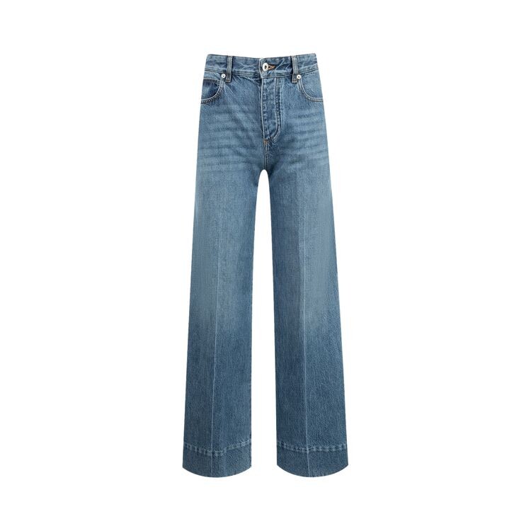 

Джинсы Bottega Veneta Veneta Mid-Rise Palazzo Jeans Mid Blue, синий