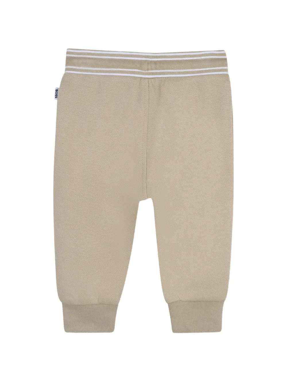 Спортивные брюки с полосками BOSS Kidswear, бежевый — фото 2