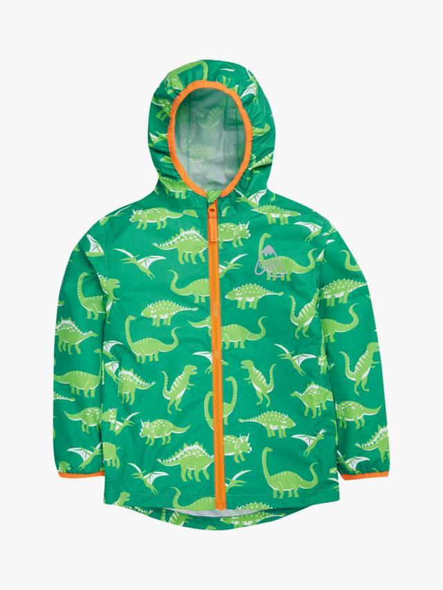 

Детский динозавр водонепроницаемая куртка для любой погоды Frugi, Green